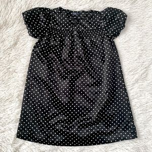 Gap•Satin Black and White Polka Dot Dress•Size 5T